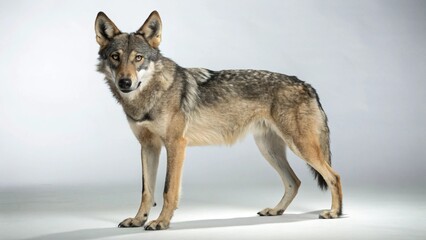  Arabian Wolf on studio background
