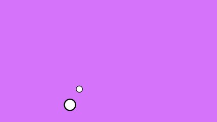 Poster - Simple Animated Circles On A Lavender Background Growing And Shrinking