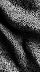 Poster - Abstract Monochromatic Gray Burlap Texture with Subtle Folds, Neutral Background for Graphic Design and Artistic Applications
