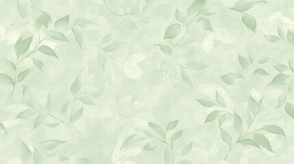 Poster - Seamless Leafy Green Flat Background: Botanical Design with Subtle Texture for Nature-Inspired Aesthetics