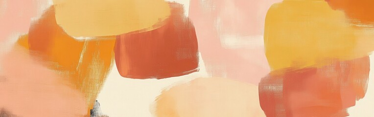 Aufkleber - Earthy Tones Abstract Art with Brush Strokes and Warm Colors for Backgrounds and Modern Design Projects