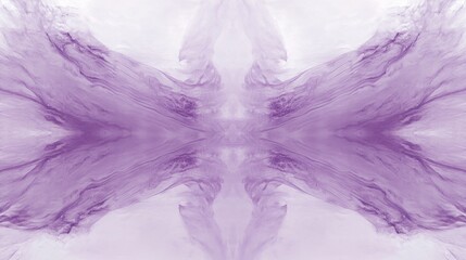 Poster - Soft monochromatic composition in lavender tones featuring delicate abstract swirls and shapes creating a calming, ethereal effect