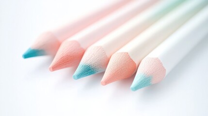 Poster - Pastel Pencils: A Soft Gradient of Pink and Teal for Delicate Art and Design Projects