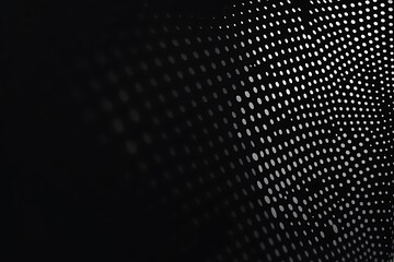 Poster - Dotted White Circles Gradient Pattern on Transparent Background Texture Abstract Design
