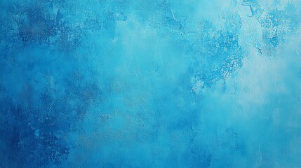 Poster - An abstract painting featuring shades of blue with textural elements and subtle color variations throughout