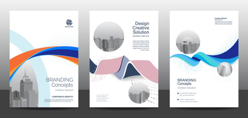 Wall Mural - Template vector design set for Brochure, AnnualReport, Corporate Presentation, Portfolio, Flyer, layout modern, posters collection Eps10	
