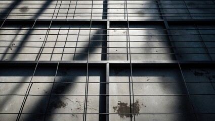 Wall Mural - background of metal wire casting shadows