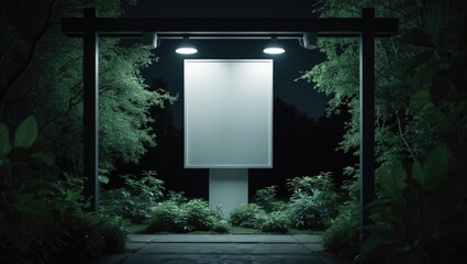 Poster - blank white billboard template