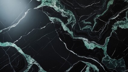 Poster - Background of black marble stone texture for opulent tile floors and decorative wallpaper