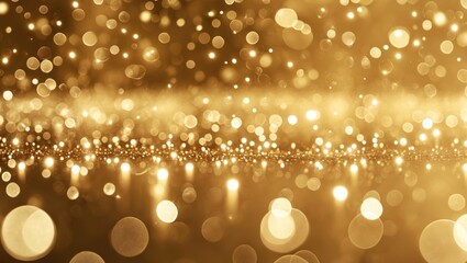 Poster - Christmas-themed gold backdrop.