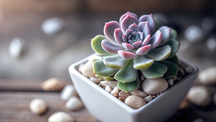 Poster - Beautiful succulent plants, they are housed in a variety of flowerpots
