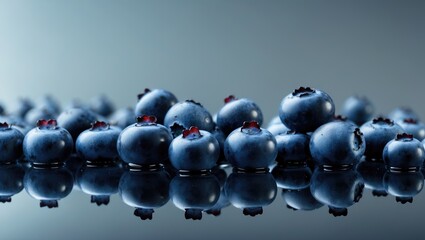 Poster - Background filled with blueberries. Isolated