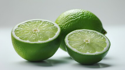 Poster - Closeup of lime isolated on a background.