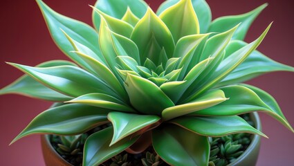 Poster - Potted succulents featuring a light green hue