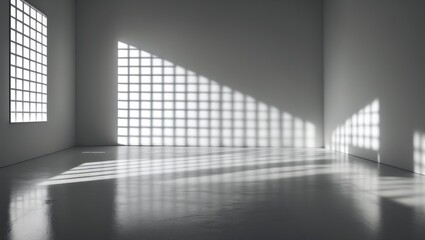 Poster - Gray backdrop featuring shadows and lights for presentation