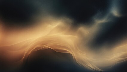 Poster - Rich gold tone on a pitch-black surface, wallpaper with grainy texture, hazy art