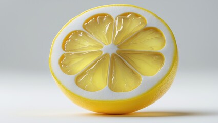 Aufkleber - Clipping Path of Isolated Lemon Slice on Background