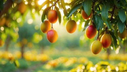 Poster - Farm and mango tree