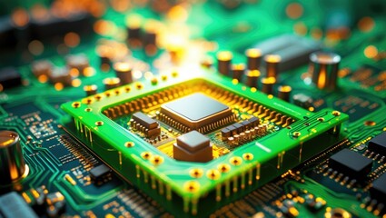 Poster - Close-up of electronic circuit board.