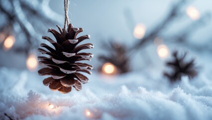 Poster - Illuminated holiday decor set on a background
