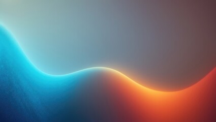 Poster - Grainy wave background in color gradient with abstract design and black space for text