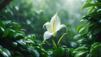 Aufkleber - A peace Lily flourishes beautifully in the garden