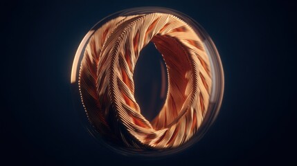 Poster - mysterious circular object with light glowing inside it captivating viewers with its enigmatic prese