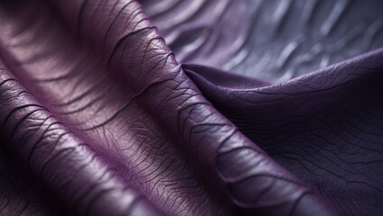 Aufkleber - Close-up of authentic solid purple leather texture, macro view.