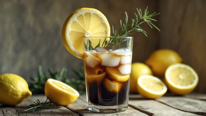 Aufkleber - Lemon Juice Iced Coffee Beverage
