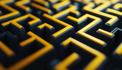Poster - Abstract labyrinth pattern