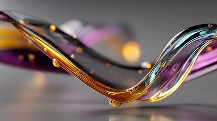 Poster - Abstract fluid forms in vibrant colors, dynamic liquid waves