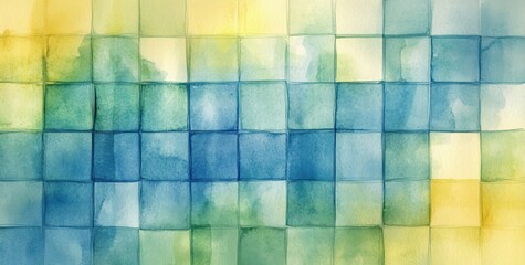 Poster - Abstract Watercolor Tile Pattern (2)