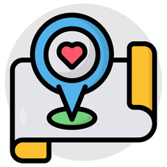 Wall Mural - creative design icon of love location