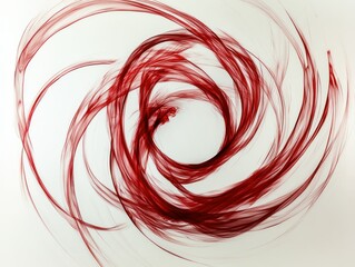 Poster - Artistic Crimson Spiral: A mesmerizing abstract depiction of flowing energy