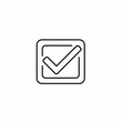 © adebaguspr - Check Mark Icon Simple Line Art Graphic Design Element