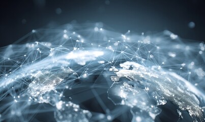 Poster - Global interconnectedness represented through digital network