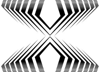 Poster - modern black and white vector background with broken lines. pattern for covers, advertising, packagi