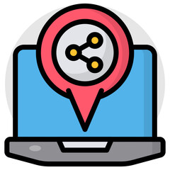 Wall Mural - premium design icon of share location