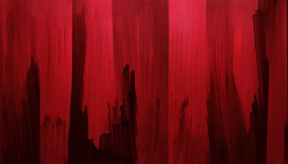 Poster -  abstract red acrylic brush stroke on canvas texture for dramatic wall art, poster print, or modern branding backdrop