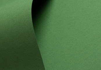 Aufkleber - Matte designer paper texture with smooth, curved folds and waves. Elegant, clean surface in soft green, leafy green, and forest green tones. Stylish, natural earthy monochrome backdrop, perfect for a.