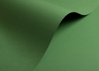 Aufkleber - Paper background with matte texture. Curved wave shape in grass green, fresh green, and leafy green tones, smooth soft surface, elegant organic composition, stylish monochrome design..