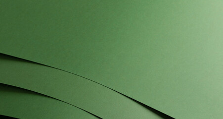 Aufkleber - Paper background with matte texture. Layered curved stack in pastel green, grass green, and leafy green tones, smooth soft surface, elegant light composition, natural chic design..