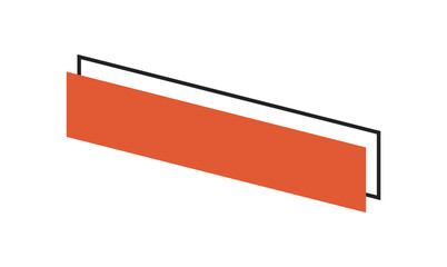 Rectangle vector illustration. Modern design element in flat style. Futuristic sticker concept.