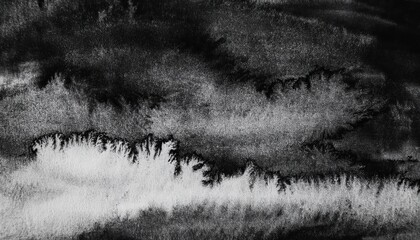 Aufkleber -  abstract black ink wash texture with natural feathering for backgrounds, album art, poster design, or digital collages