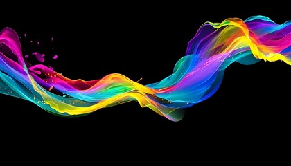 Poster - Dynamic color splash art abstract space visual content vibrant environment aesthetic viewpoint creative expression