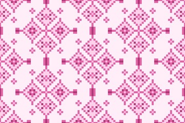 seamless geometric fabric pixel pattern illustration