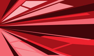 Poster - Abstract red tone speed dynamic geometric polygon design modern futuristic background vector