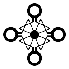 Poster - Geometric Form Presented As A Black Outline
