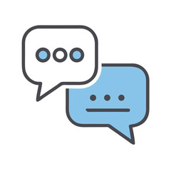 Aufkleber - Chat Conversation Icon Representing Live Engagement and Communication