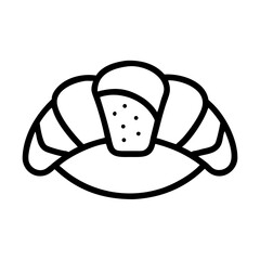 Poster - Croissant Icon Representing Baked Breakfast Pastry